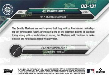 2024 Topps Now Road to Opening Day Seattle Mariners #OD-131 Julio Rodríguez Back