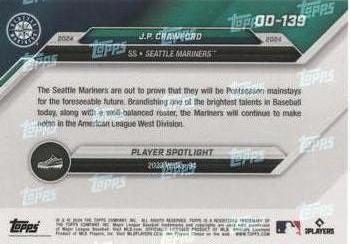 2024 Topps Now Road to Opening Day Seattle Mariners #OD-139 J.P. Crawford Back