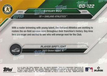 2024 Topps Now Road to Opening Day Oakland Athletics #OD-122 Esteury Ruiz Back