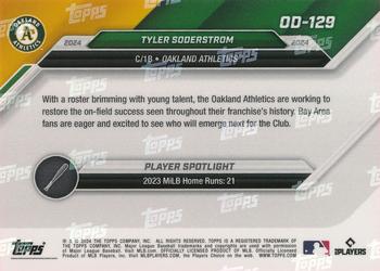 2024 Topps Now Road to Opening Day Oakland Athletics #OD-129 Tyler Soderstrom Back