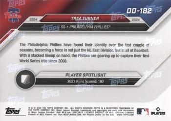 2024 Topps Now Road to Opening Day Philadelphia Phillies #OD-182 Trea Turner Back