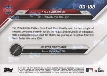 2024 Topps Now Road to Opening Day Philadelphia Phillies #OD-188 Kyle Schwarber Back