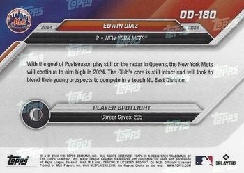 2024 Topps Now Road to Opening Day New York Mets #OD-180 Edwin Díaz Back