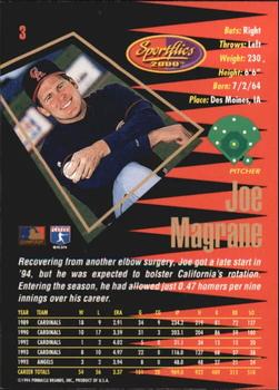1994 Sportflics 2000 Rookie & Traded - Artist's Proofs #3 Joe Magrane Back