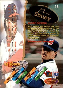 1994 Sportflics 2000 Rookie & Traded - Artist's Proofs #46 Paul Shuey Back