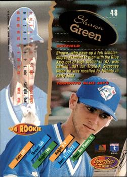 1994 Sportflics 2000 Rookie & Traded - Artist's Proofs #48 Shawn Green Back