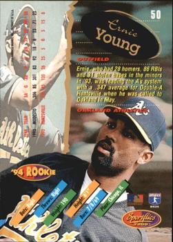 1994 Sportflics 2000 Rookie & Traded - Artist's Proofs #50 Ernie Young Back