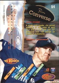 1994 Sportflics 2000 Rookie & Traded - Artist's Proofs #54 Jim Converse Back