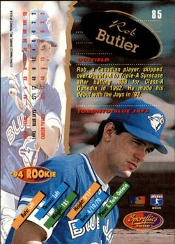 1994 Sportflics 2000 Rookie & Traded - Artist's Proofs #85 Rob Butler Back