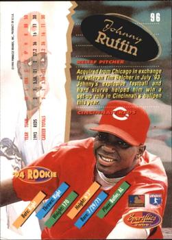 1994 Sportflics 2000 Rookie & Traded - Artist's Proofs #96 Johnny Ruffin Back