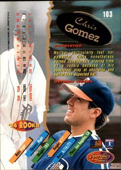 1994 Sportflics 2000 Rookie & Traded - Artist's Proofs #103 Chris Gomez Back