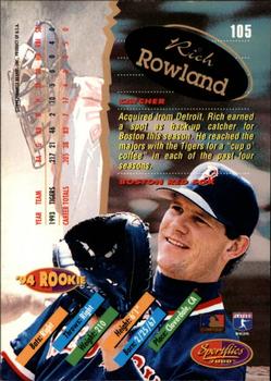 1994 Sportflics 2000 Rookie & Traded - Artist's Proofs #105 Rich Rowland Back