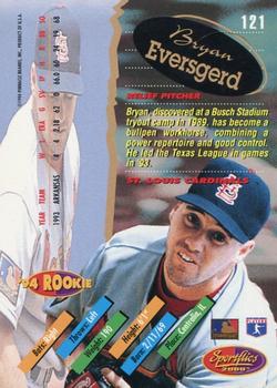 1994 Sportflics 2000 Rookie & Traded - Artist's Proofs #121 Bryan Eversgerd Back