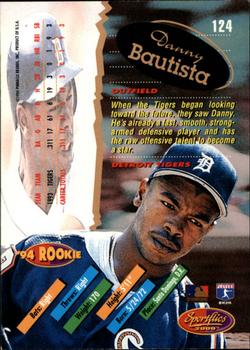 1994 Sportflics 2000 Rookie & Traded - Artist's Proofs #124 Danny Bautista Back