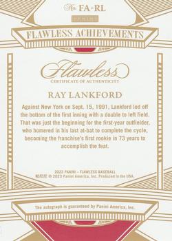 2023 Panini Flawless - Flawless Achievements #FA-RL Ray Lankford Back