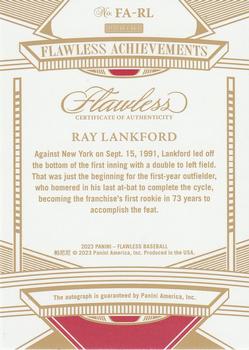 2023 Panini Flawless - Flawless Achievements Sapphire #FA-RL Ray Lankford Back