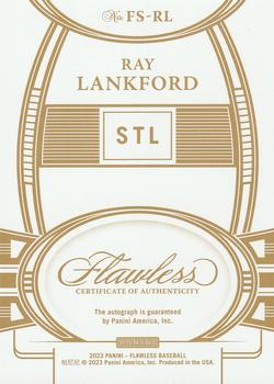2023 Panini Flawless - Flawless Signatures Gold #FS-RL Ray Lankford Back