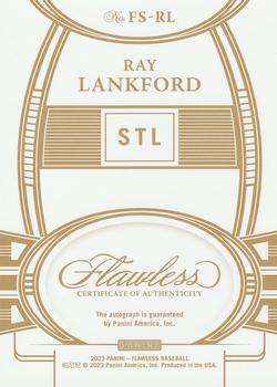 2023 Panini Flawless - Flawless Signatures Platinum #FS-RL Ray Lankford Back