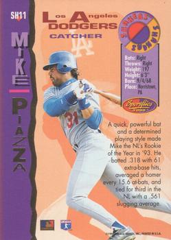 1994 Sportflics 2000 - Shakers #SH11 Mike Piazza Back