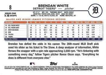 2024 Topps - Purple #8 Brendan White Back