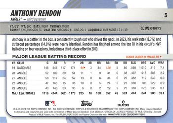 2024 Topps Big League #5 Anthony Rendon Back