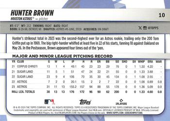2024 Topps Big League #10 Hunter Brown Back