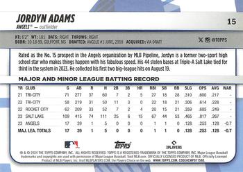 2024 Topps Big League #15 Jordyn Adams Back