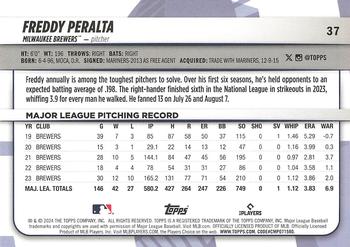 2024 Topps Big League #37 Freddy Peralta Back