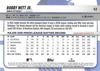 2024 Topps Big League #52 Bobby Witt Jr. Back