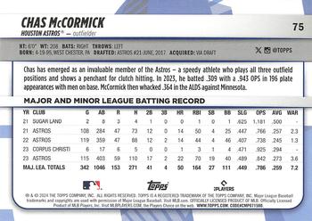 2024 Topps Big League #75 Chas McCormick Back