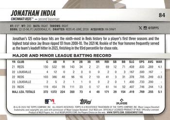 2024 Topps Big League #84 Jonathan India Back