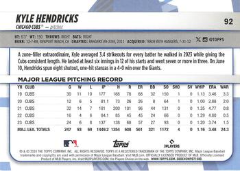 2024 Topps Big League #92 Kyle Hendricks Back