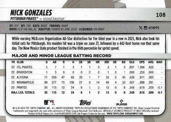 2024 Topps Big League #108 Nick Gonzales Back