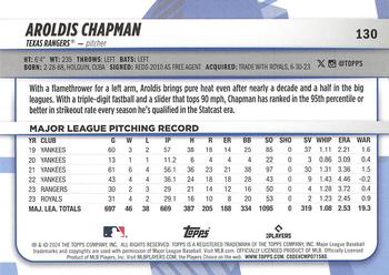 2024 Topps Big League #130 Aroldis Chapman Back