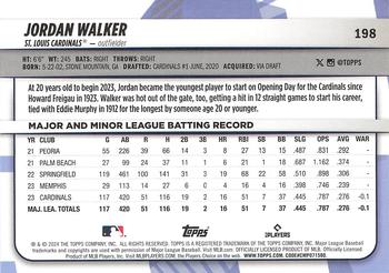 2024 Topps Big League #198 Jordan Walker Back