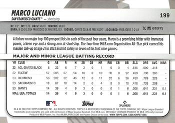 2024 Topps Big League #199 Marco Luciano Back