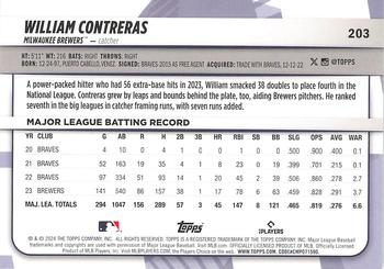 2024 Topps Big League #203 William Contreras Back