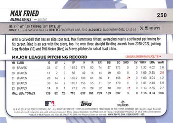 2024 Topps Big League #250 Max Fried Back
