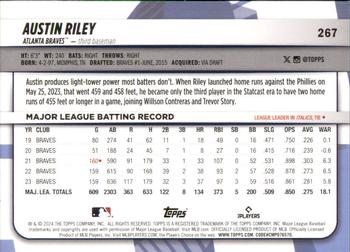 2024 Topps Big League #267 Austin Riley Back