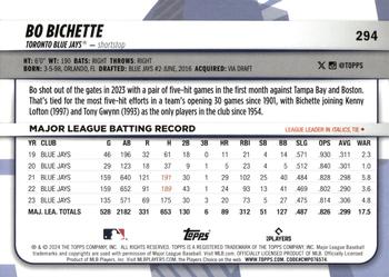 2024 Topps Big League #294 Bo Bichette Back