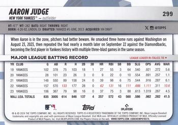 2024 Topps Big League #299 Aaron Judge Back