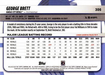 2024 Topps Big League #306 George Brett Back