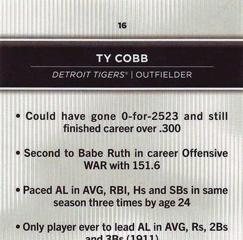 2024 Topps Tribute #16 Ty Cobb Back