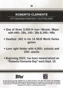 2024 Topps Tribute - Green #15 Roberto Clemente Back