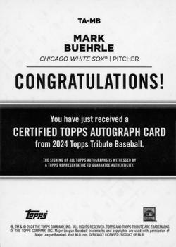 2024 Topps Tribute - Tribute Autographs Red #TA-MB Mark Buehrle Back