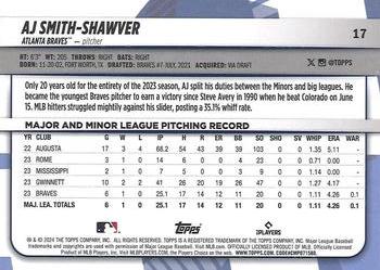 2024 Topps Big League - Electric Orange #17 AJ Smith-Shawver Back