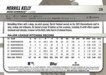 2024 Topps Big League - Electric Orange #28 Merrill Kelly Back