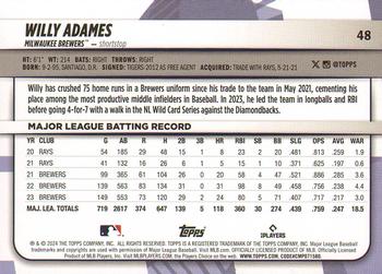 2024 Topps Big League - Electric Orange #48 Willy Adames Back