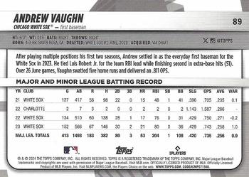 2024 Topps Big League - Electric Orange #89 Andrew Vaughn Back