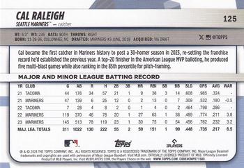 2024 Topps Big League - Electric Orange #125 Cal Raleigh Back